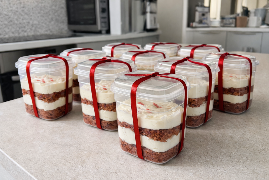 Vasitos individuales de red velvet en Valencia